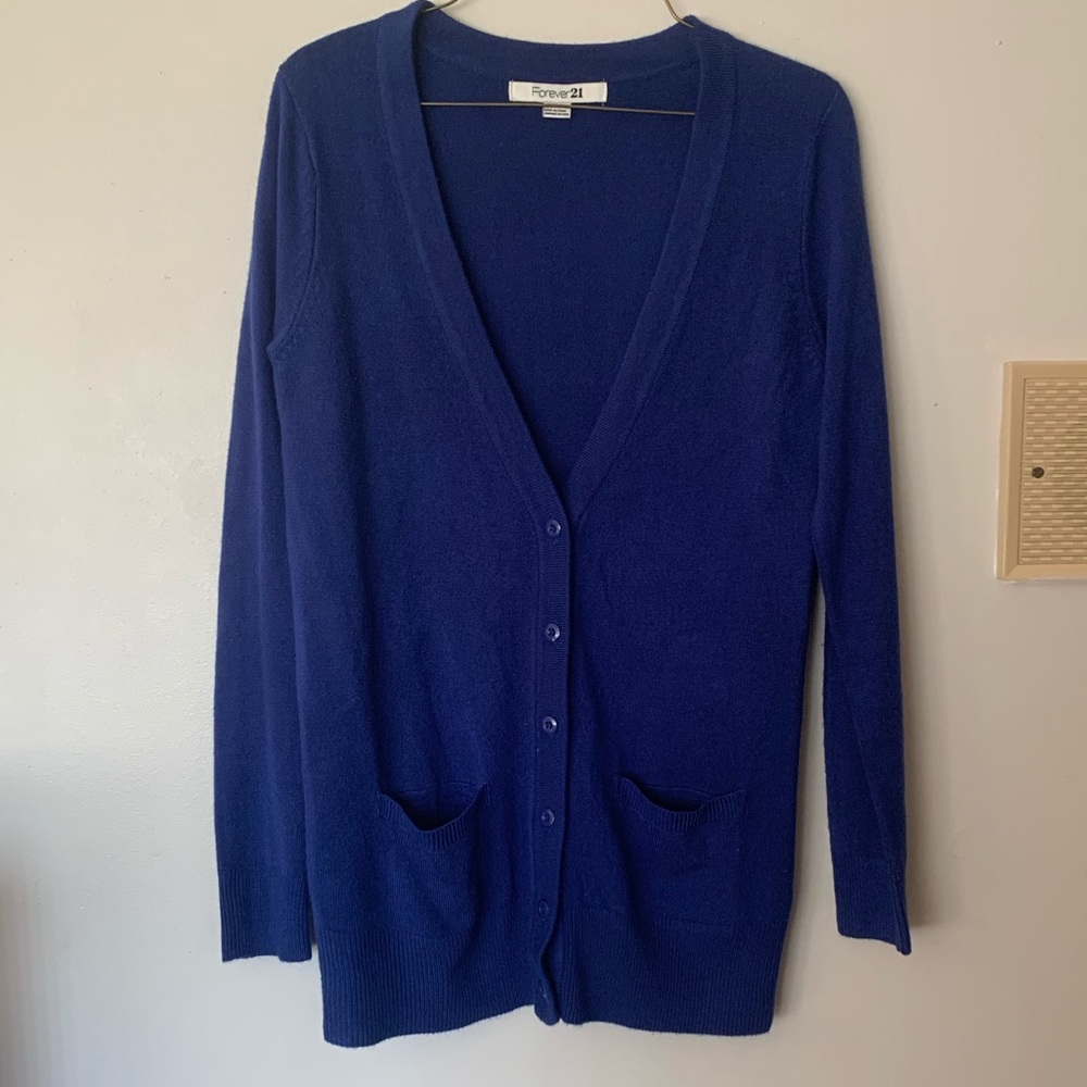 Forever21 blue cardigan